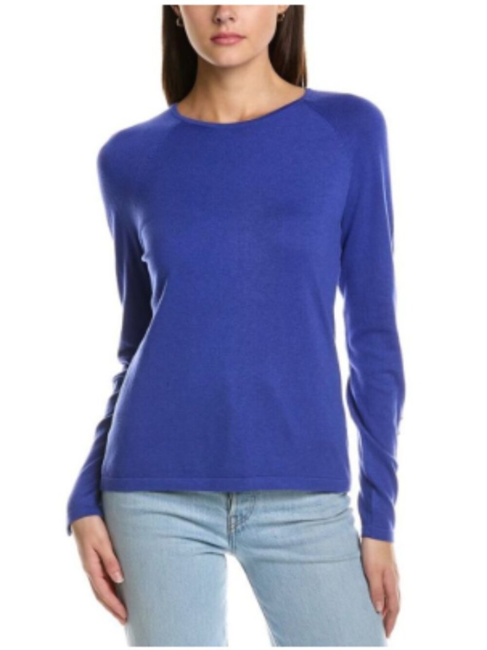 J. McLaughlin Jamey Crewneck Cotton Modal Button Sleeve Sweater Large